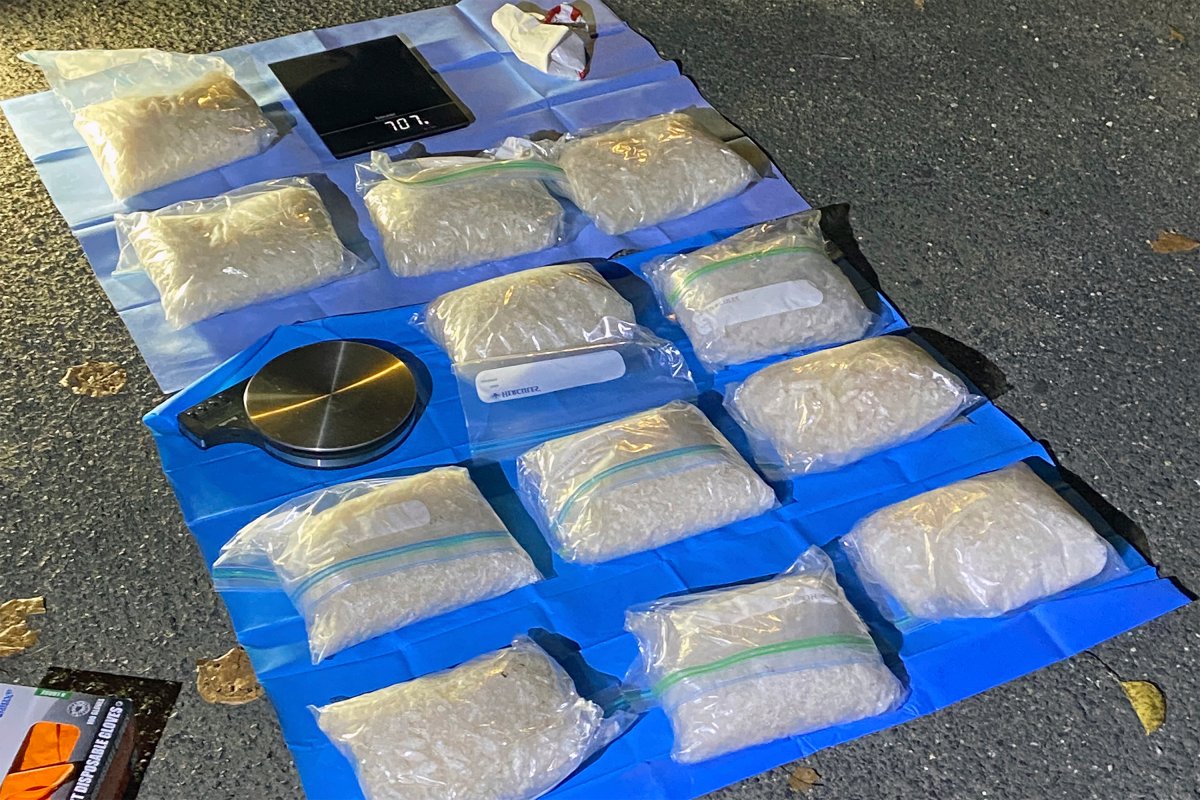 In this undated photo provided by the Australian Federal Police, illicit drugs are displayed after police have revealed on Wednesday, Sept. 18, 2024, that they have penetrated an encrypted global communications app developed for criminals called Ghost, leading to dozens of arrests. (Australian Federal Police via AP).