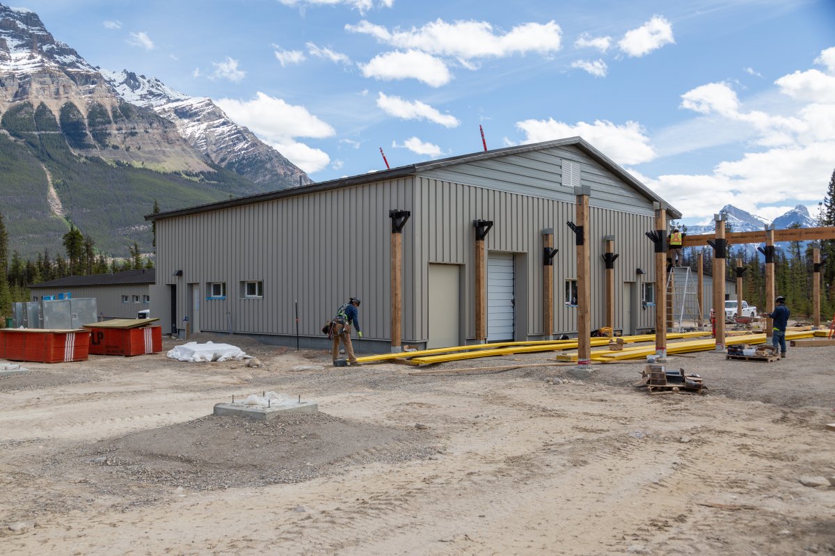 The handling barn at the caribou captive breeding centre, as shown in this handout image, in Jasper National Park remained relatively undamaged by the wildfire that swept through the park this summer. The barn, shown here before the fire, will handle up to 40 pregnant cows, providing a safe place to deliver their calves and help replenish the park's vanishing herds.