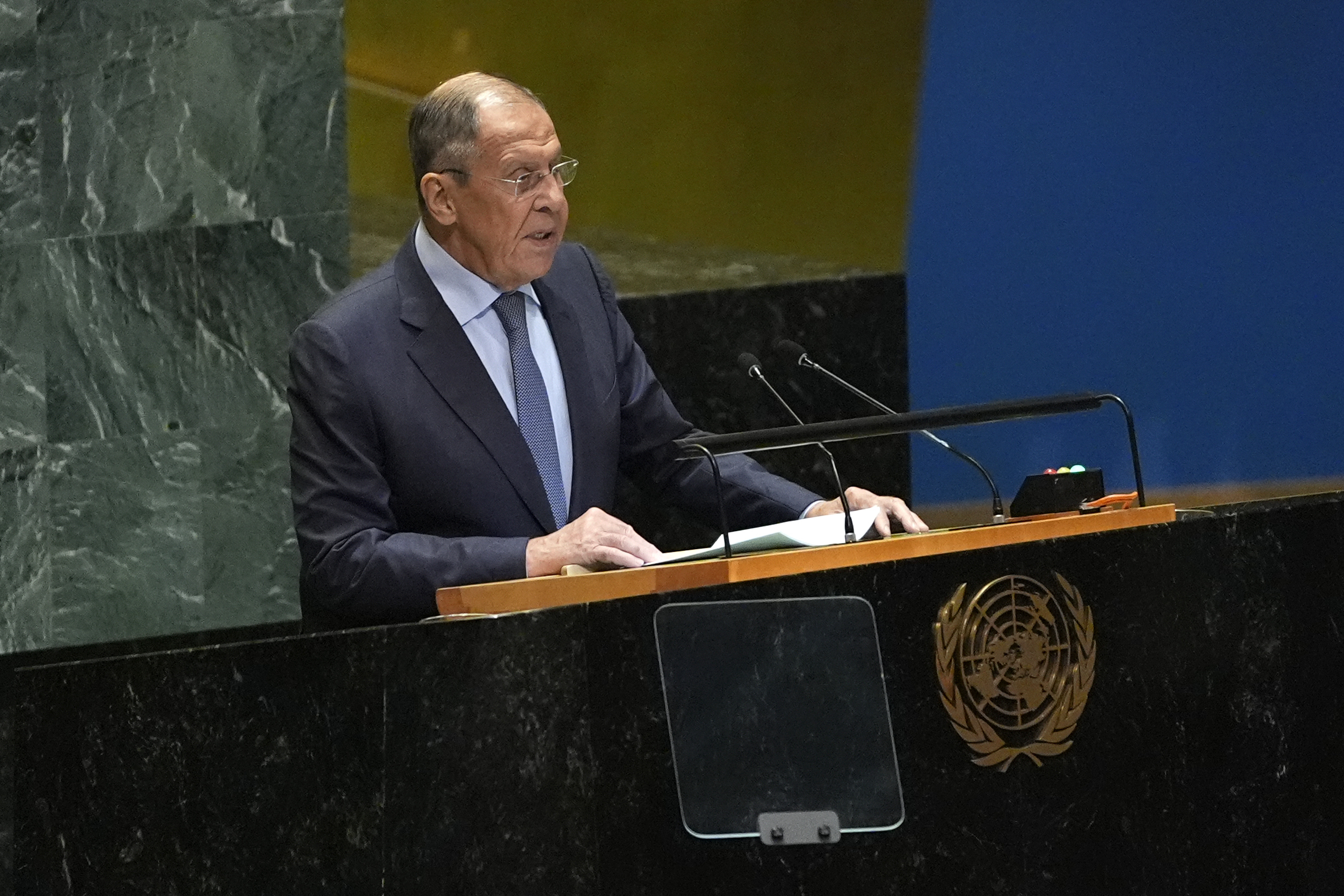 Russia warns West of its ‘nuclear power’ in fiery UN speech