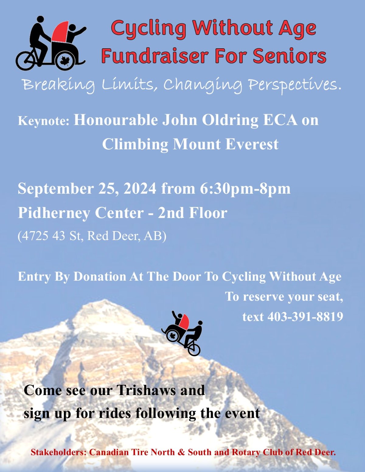 Cycling Without Age Red Deer Fundraiser – Breaking Limits, Changing Perspectives - image