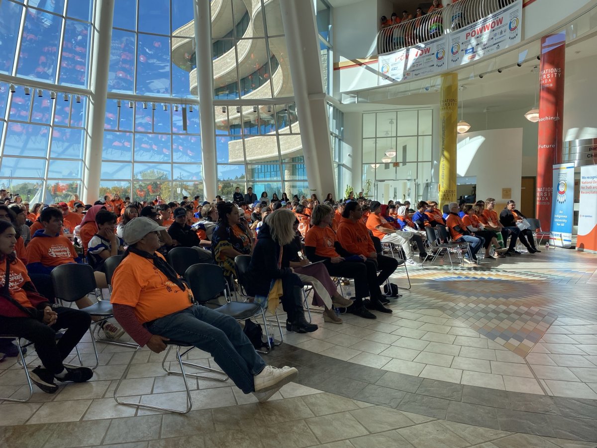 The community gathered for a pipe ceremony and a community lunch.