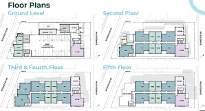 Floor plans for the proposed park redevelopment.