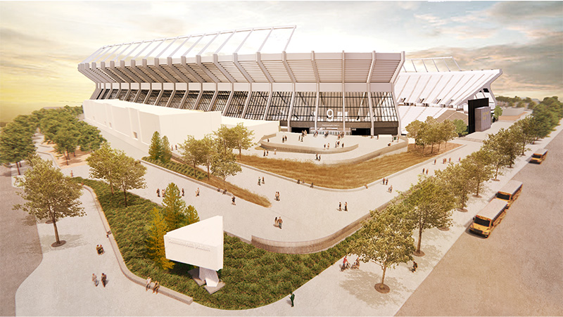 Rendering of proposed upgrades to Commonwealth Stadium in Edmonton.