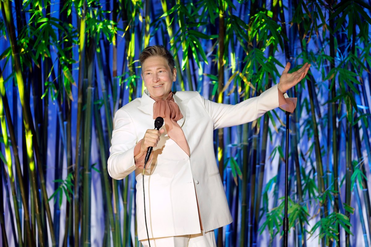 k.d. lang performs onstage during the 19th Annual Hammer Museum Gala In The Garden at Hammer Museum on May 04, 2024 in Los Angeles, California.