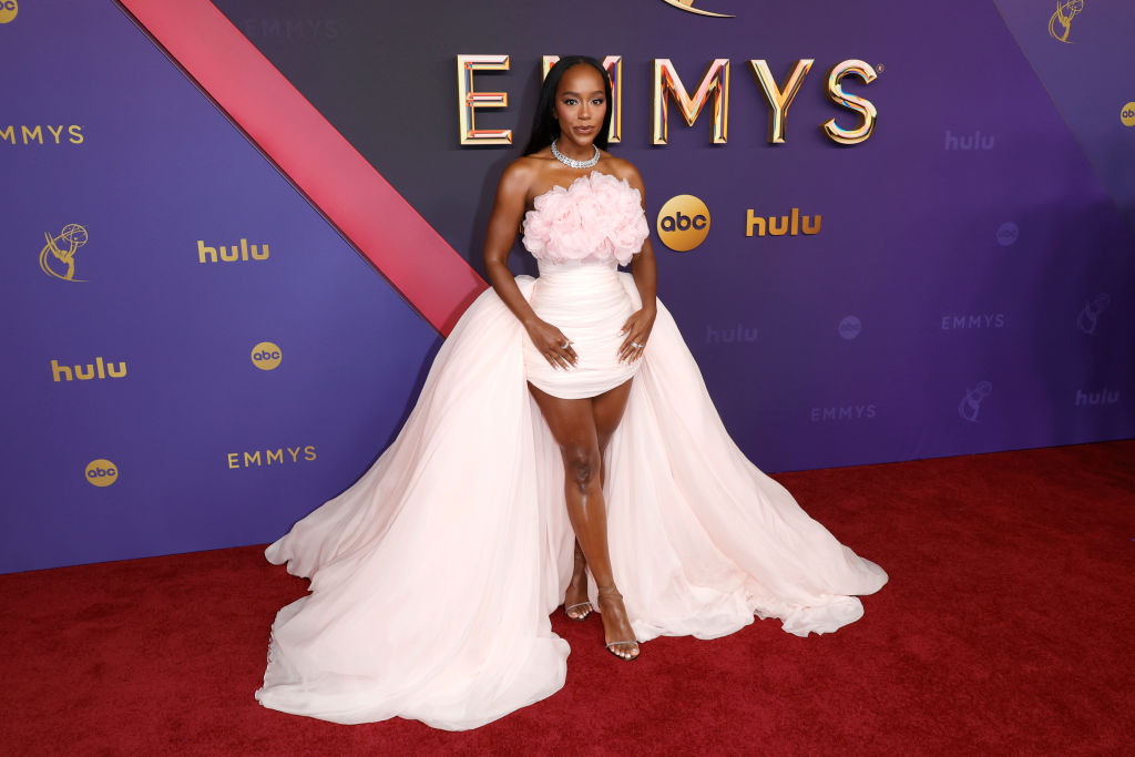 Aja Naomi King attends the 76th Primetime Emmy Awards at Peacock Theater on September 15, 2024 in Los Angeles, California.