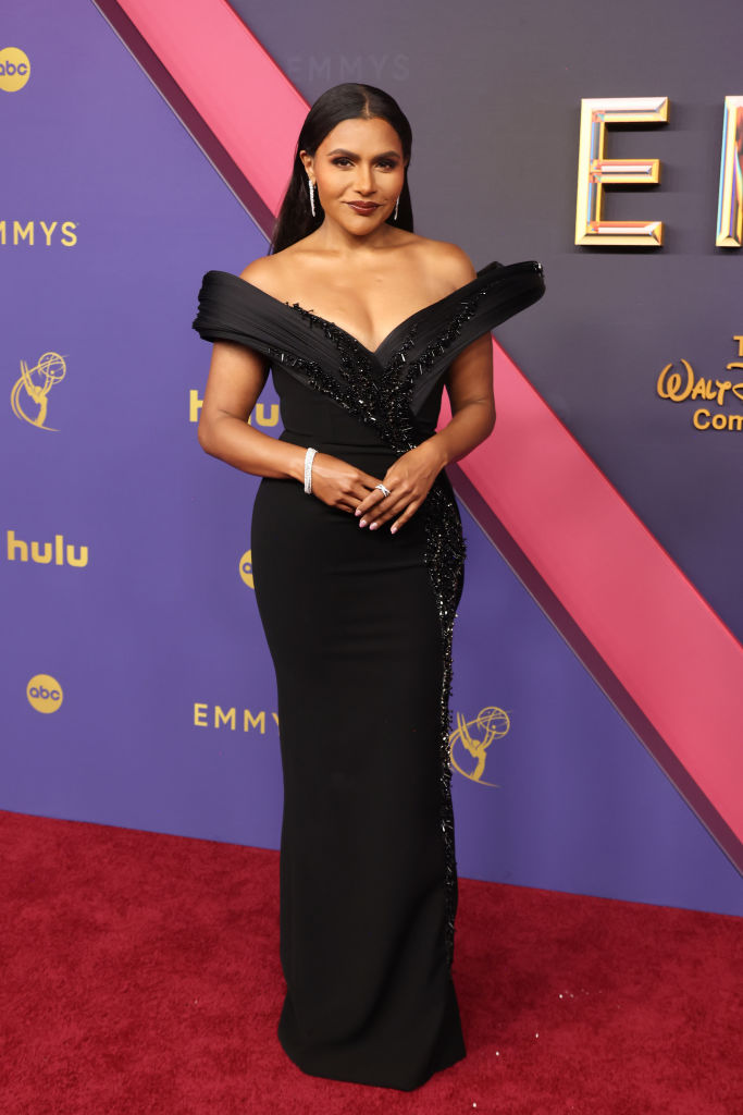 Mindy Kaling attends the 76th Primetime Emmy Awards at Peacock Theater on September 15, 2024 in Los Angeles, California.