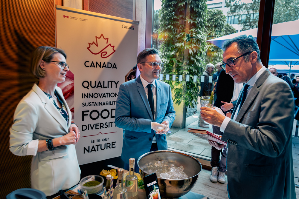 Holger Böckner at an event in Berlin promoting Canadian delicacies.