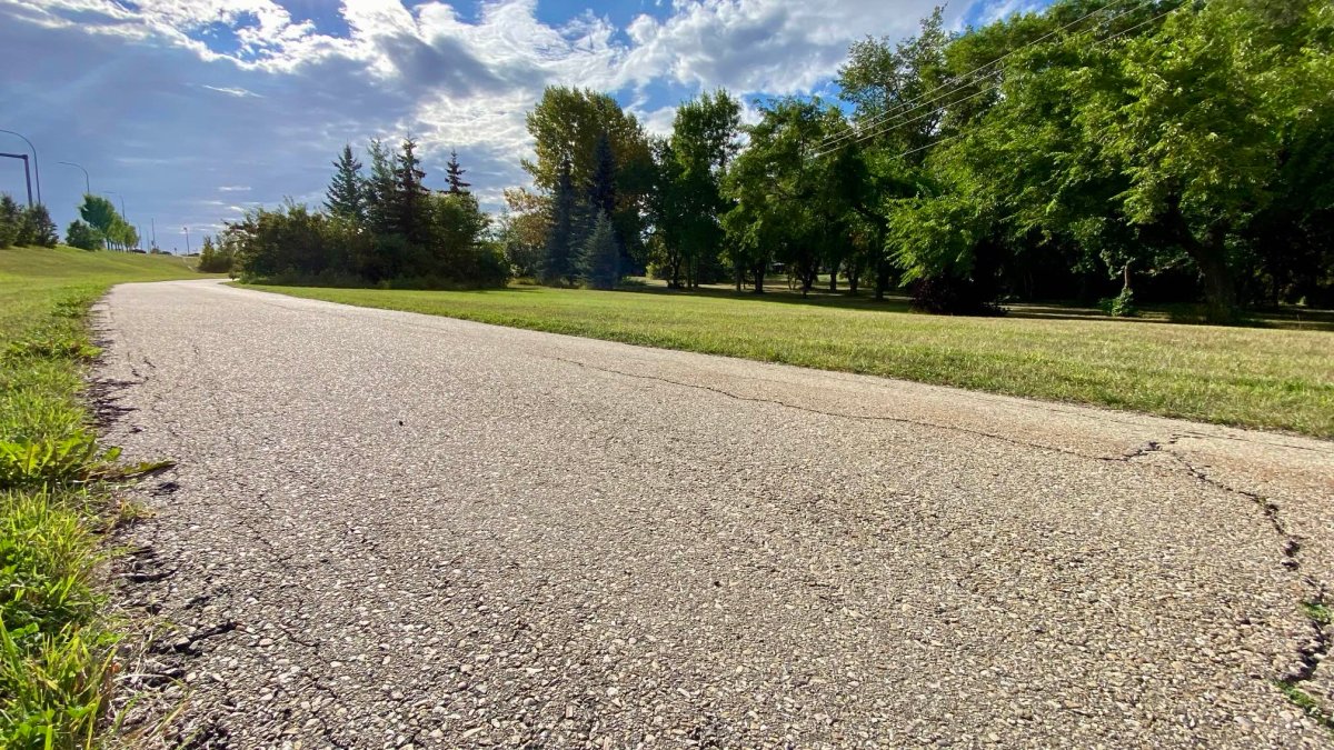 A walking path in Fort Saskatchewan, Alta. on Monday, September 9, 2024.