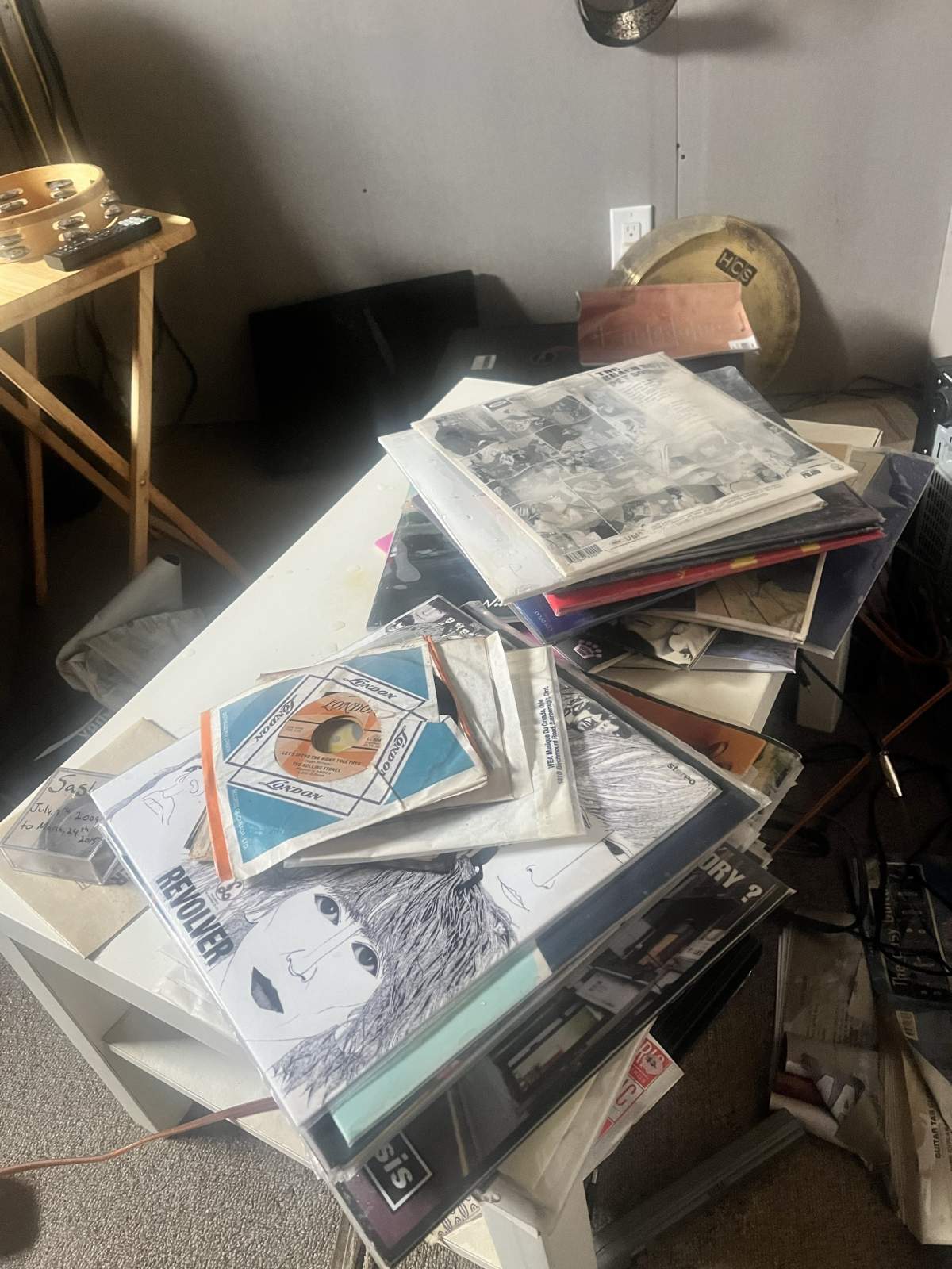 Vinyls owned by Khristy Butler’s son were also destroyed in the flooding, along with all his musical instruments and gear.