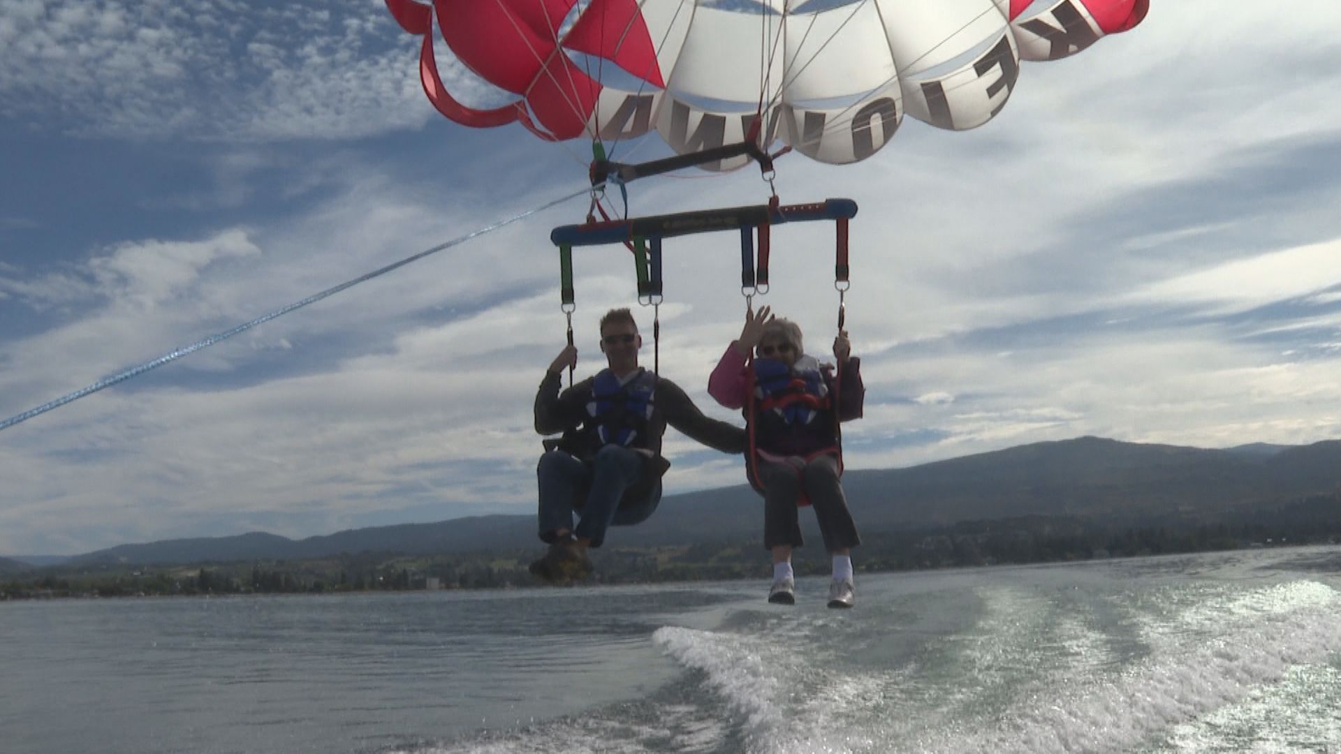 Okanagan senior parasails for 95th birthday