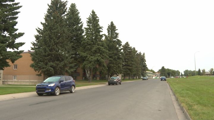 A photo of a street in Lethbridge where a woman was attacked in a home invasion on Sept. 10, 2024.
