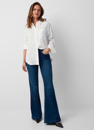 Средно индиго Genevieve flared jean