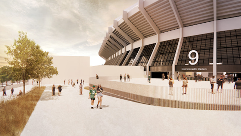 Rendering of proposed upgrades to Commonwealth Stadium in Edmonton.