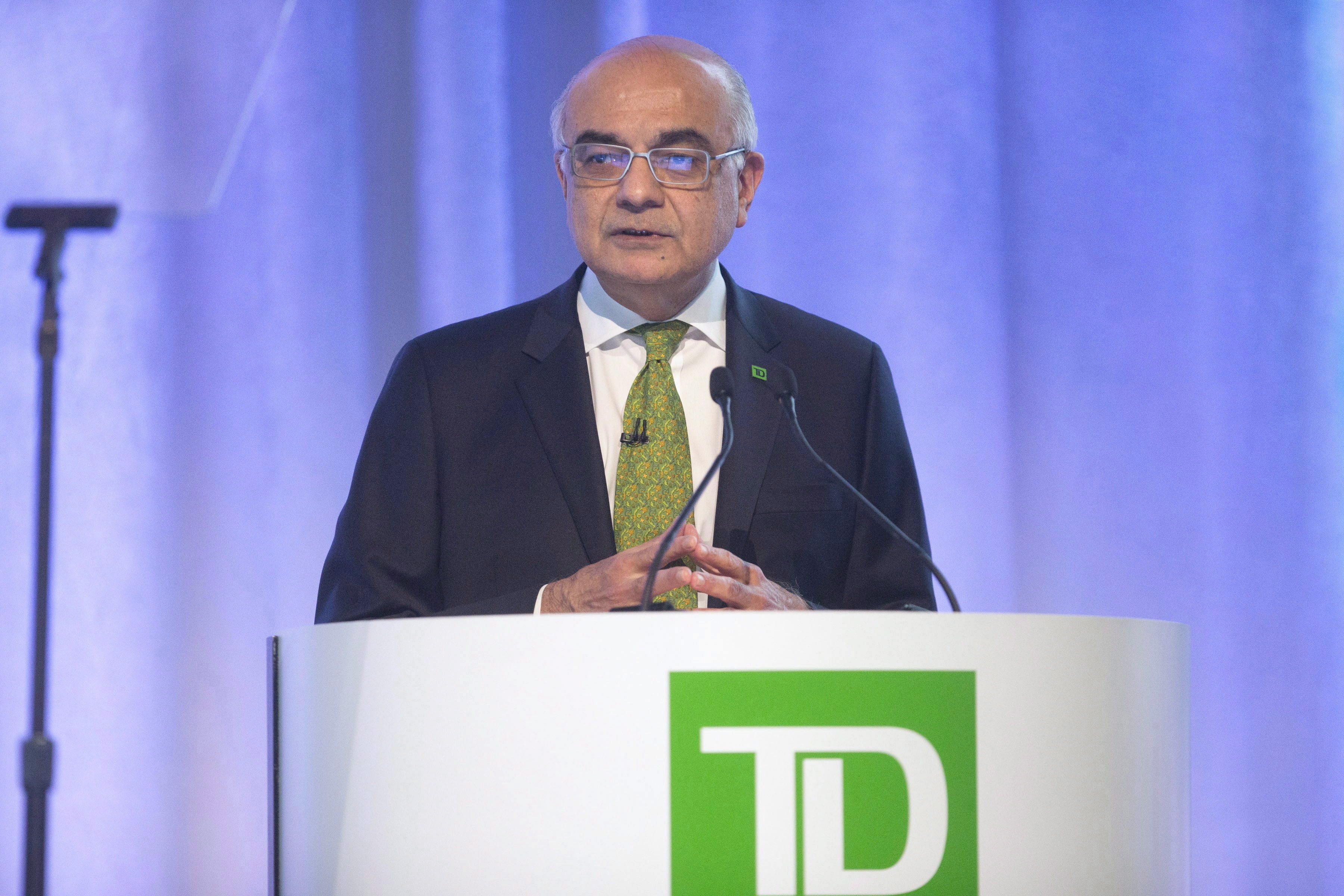 TD Bank CEO Bharat Masrani will retire next year and