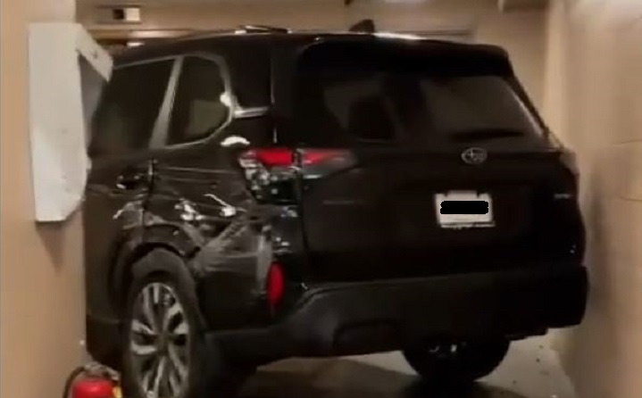 ‘You can’t park there’: Video shows SUV crashed into elevator lobby at B.C. casino