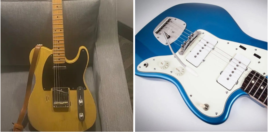 A Winnipeg musician says these easily identifiable guitars were stolen from his house during a break-in Monday.