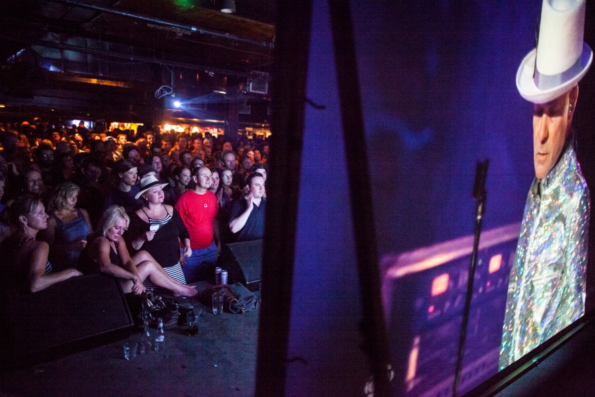 Tragically Hip fans watch the band's final show from The Horseshoe Tavern in Toronto.