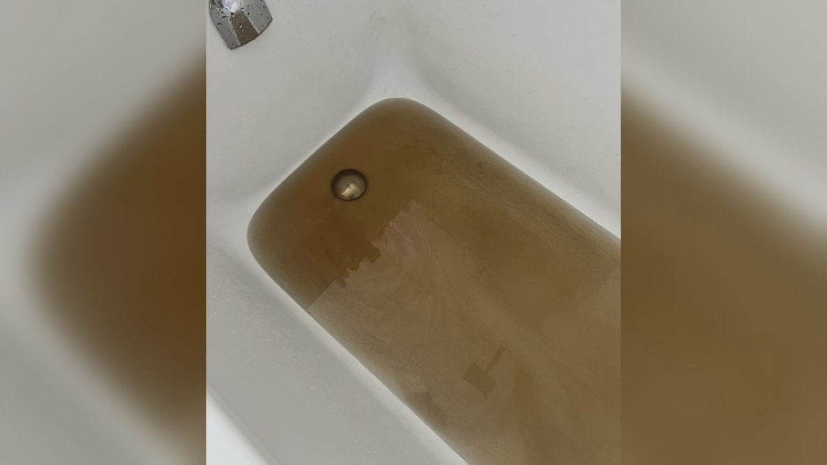 Water discolouration in a West Kelowna home.