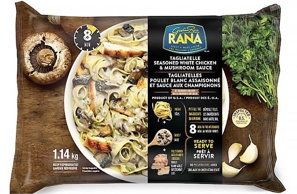 A nationwide recall has been issued for the Rana brand Tagliatelle Seasoned White Chicken & Mushroom Sauce, as shown in this Government of Canada handout image, due to possible listeria contamination.