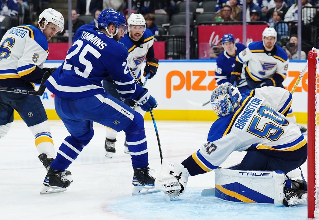 Binnington backstops Blues in win over Maple Leafs