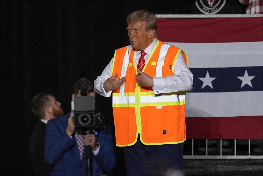 Republican presidential nominee former President Donald Trump arrives at a campaign rally at the Resch Center, Wednesday, Oct. 30, 2024, in Green Bay, Wis.