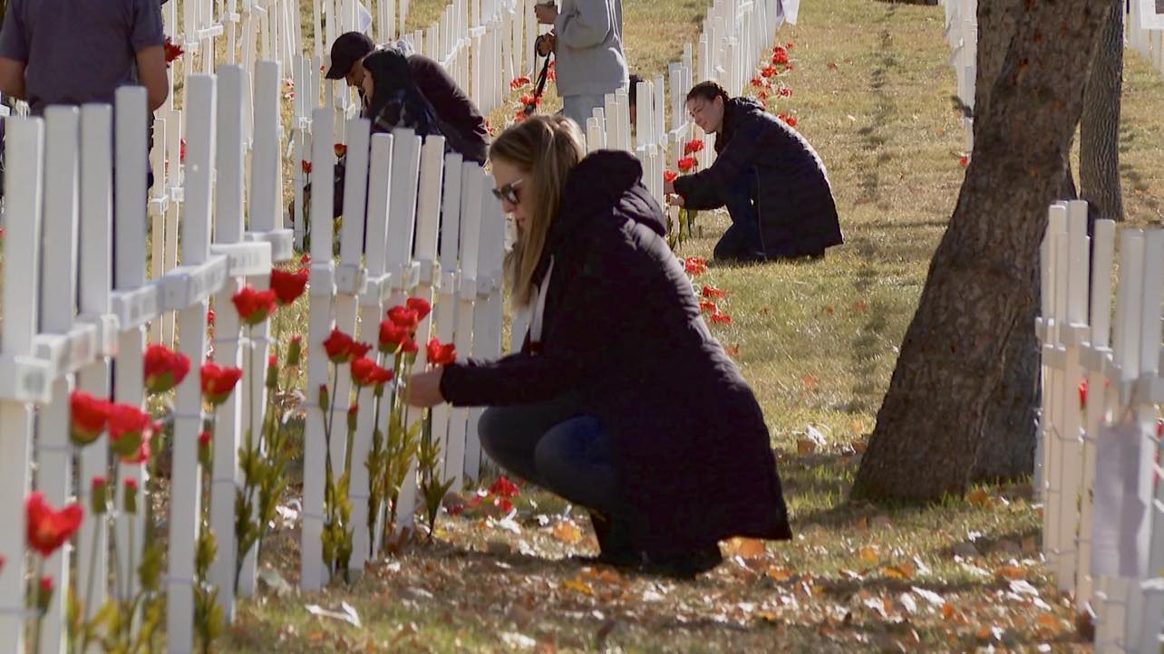 Local academy honours fallen soldiers at Calgary’s Field of Crosses