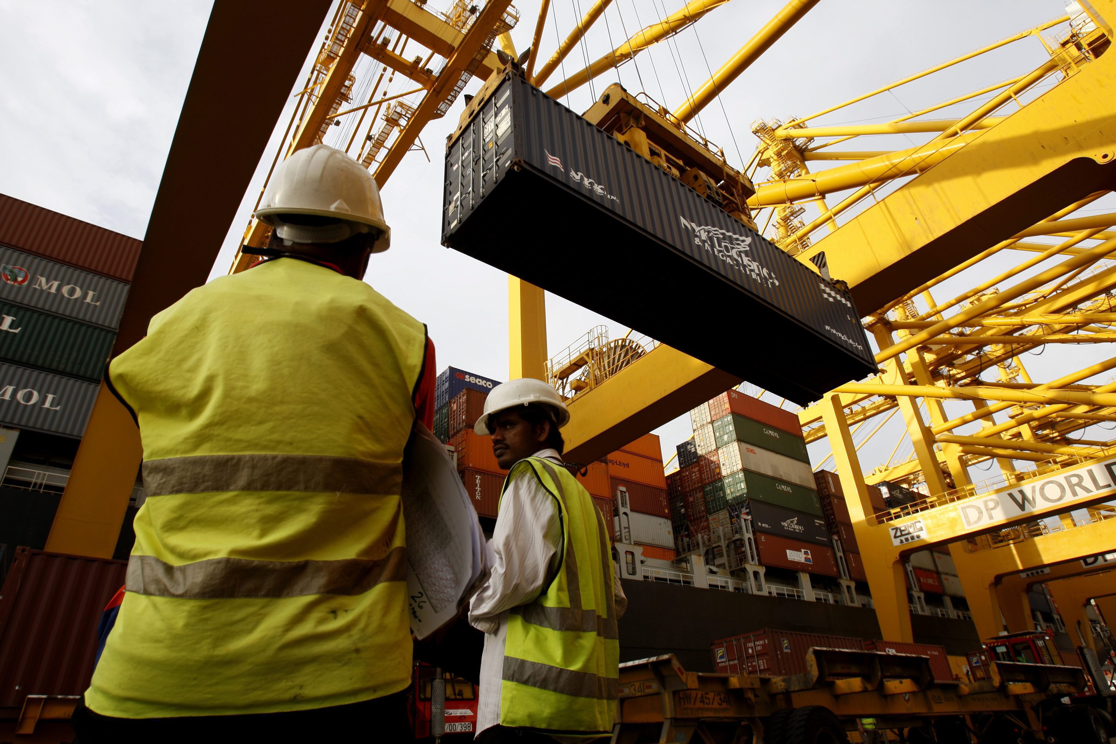Jebel Ali port in Dubai, United Arab Emirates, Feb. 8, 2009. (AP Photo/Kamran Jebreili)