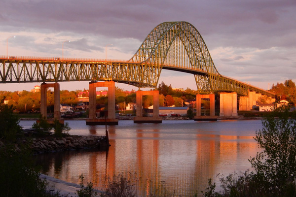 Foto aufgenommen von Wayne Adam von der Centennial Bridge in Miramichi, NB