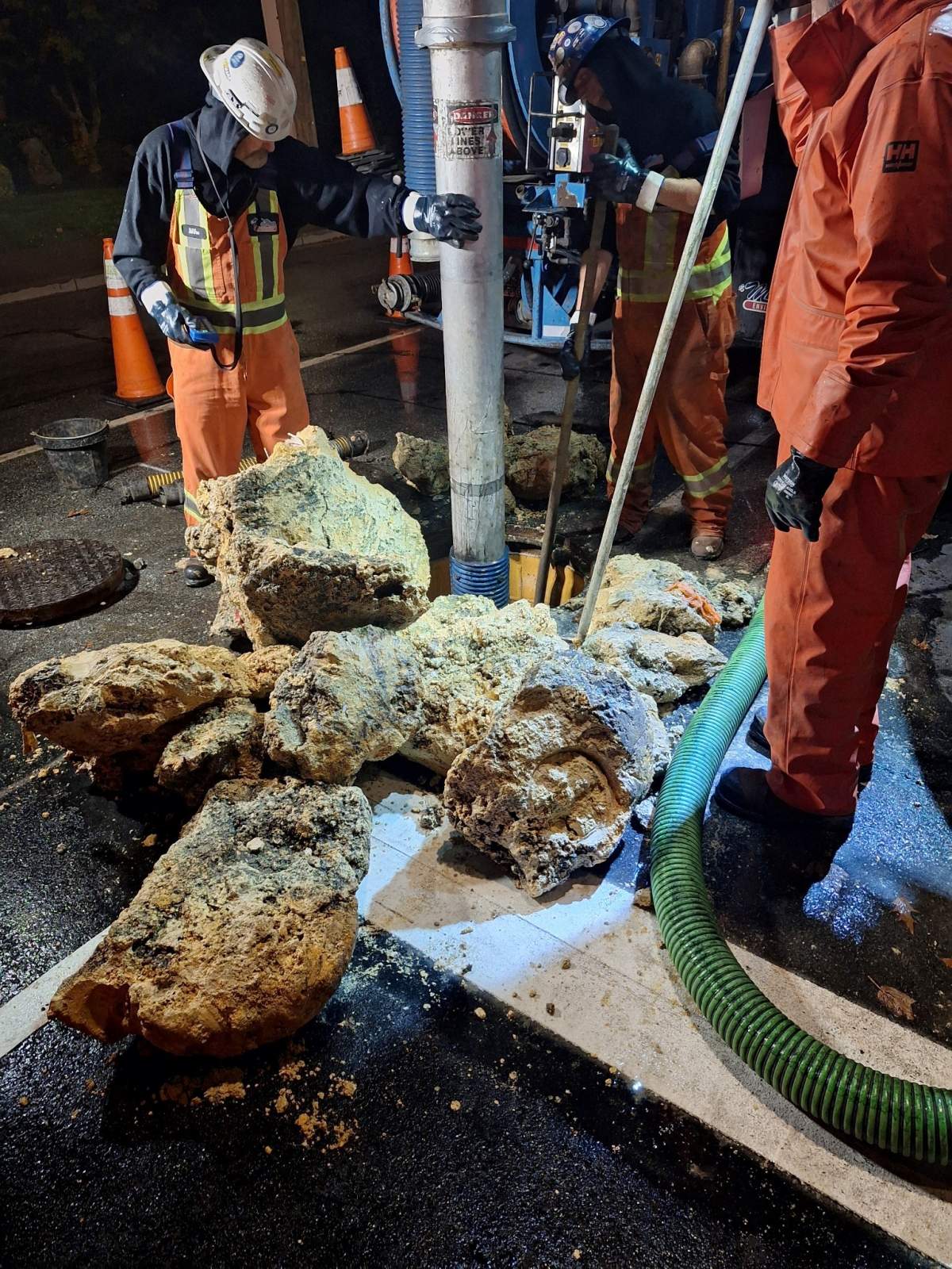 Metro Vancouver shared this image on social media of a fatberg found in Richmond.