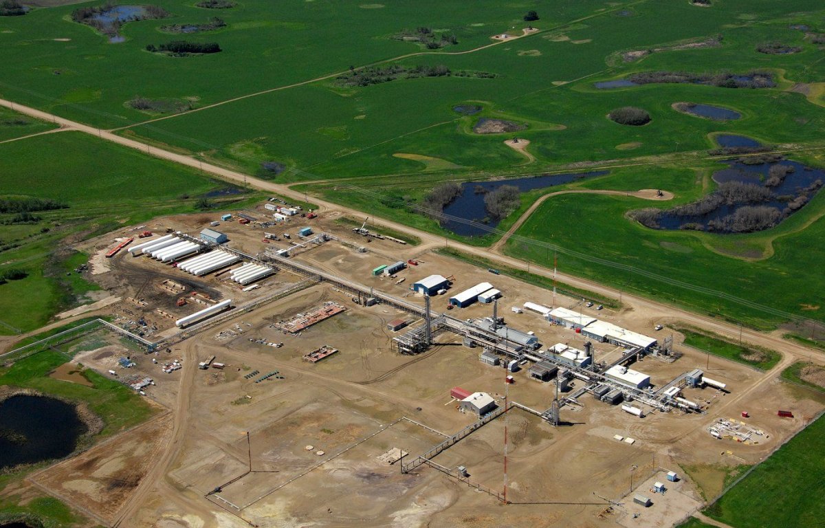 Steel Reef's Steelman gas plant near Steelman, Sask., is seen in an undated handout photo.