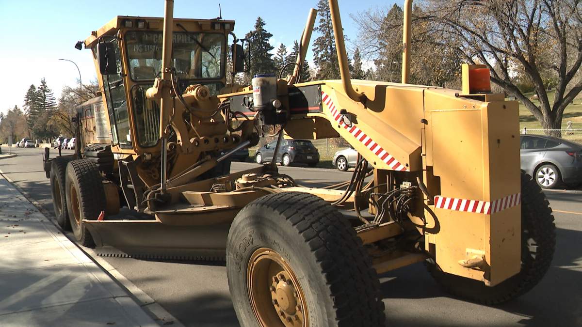 The city of Calgary says plows, graders and other snow removal equipment will have blue lights on them this year to increase visibility.