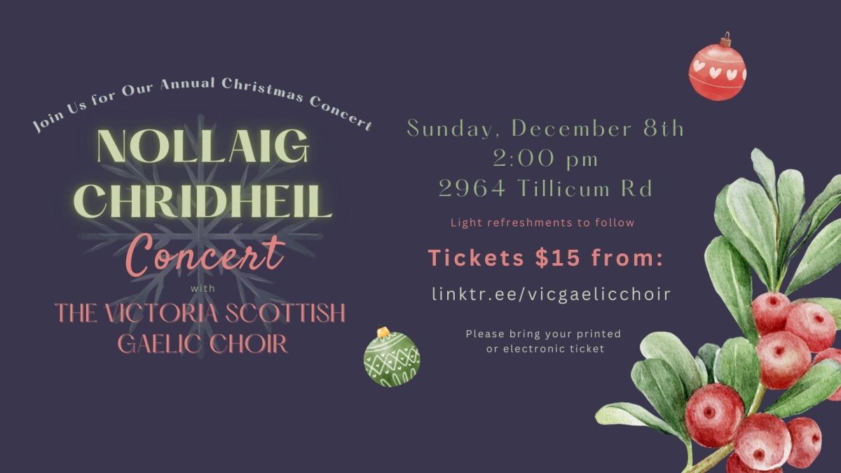 A Christmas Concert with the Victoria Scottish Gaelic Choir - image