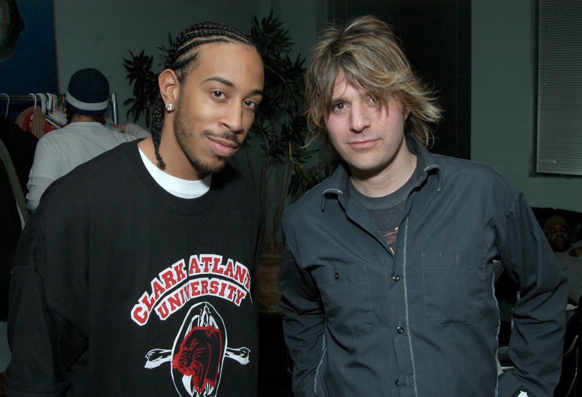 Greig Nori (R) photographed with Ludacris (L) backstage at "Saturday Night Live" on January 21, 2005.