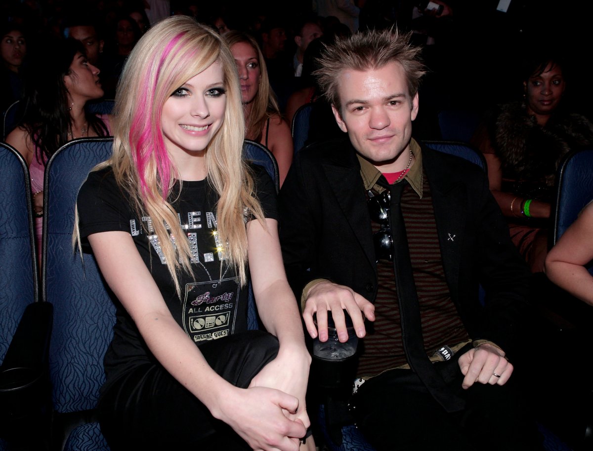 Avril Lavigne and Deryck Whibley in the audience during the 2007 American Music Awards held on November 18, 2007 in Los Angeles, California.