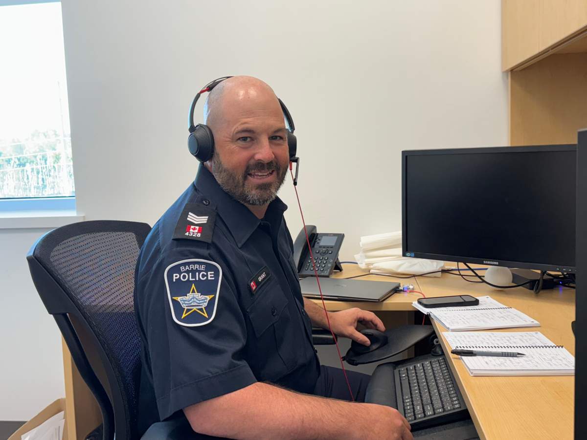 Sergeant Bill Grant will serve as the Virtual Call Response officer for Barrie Police.