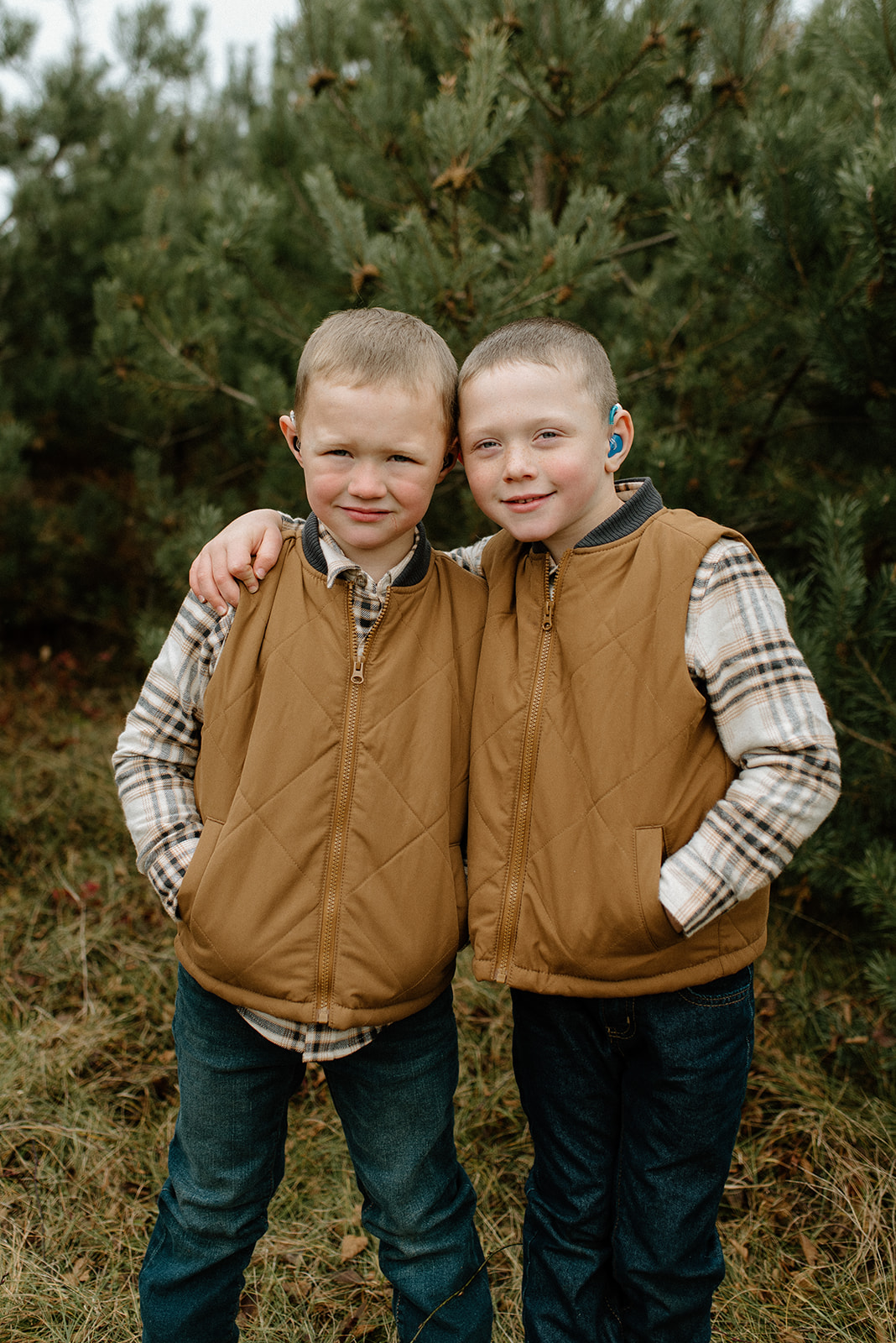 Brothers Karson, 5, and Kolton, 7, have a rare genetic condition that causes progressed hearing loss and blindness.