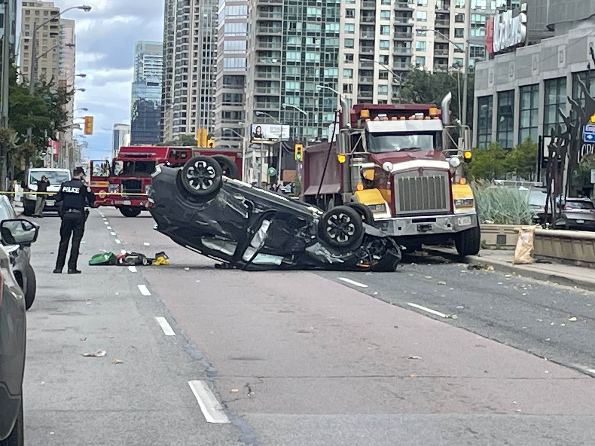 Shooting at vehicle from another near Toronto intersection leads to rollover: police