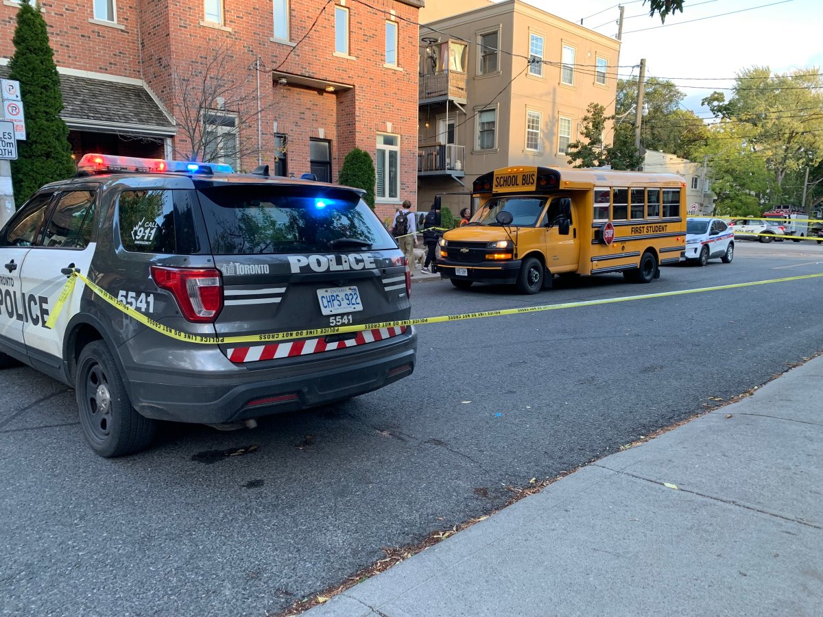 A woman is in critical condition, paramedics say, after she was hit by a bus in Toronto.