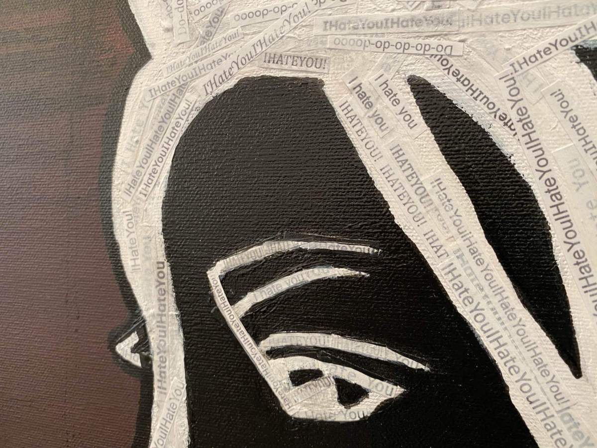 A part of Meagan Brown’s “Shame Distorts the Self,” created in acknowledgement of a tic she developed.