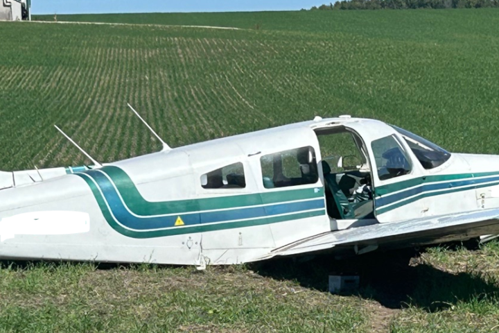 Pilot ‘unable to stop,’ crash lands on an Ontario farm field