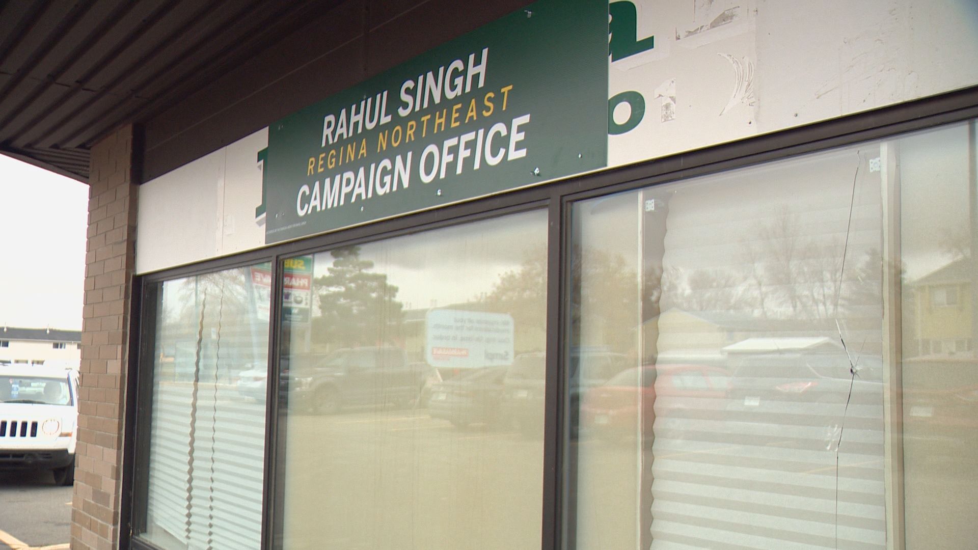 Holes in Sask. Party campaign office not from a firearm: police