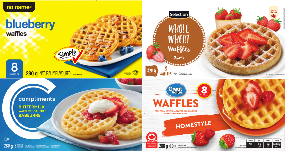 Hundreds of frozen waffle products that have been recalled by the manufacturer due to possible listeria contamination. 