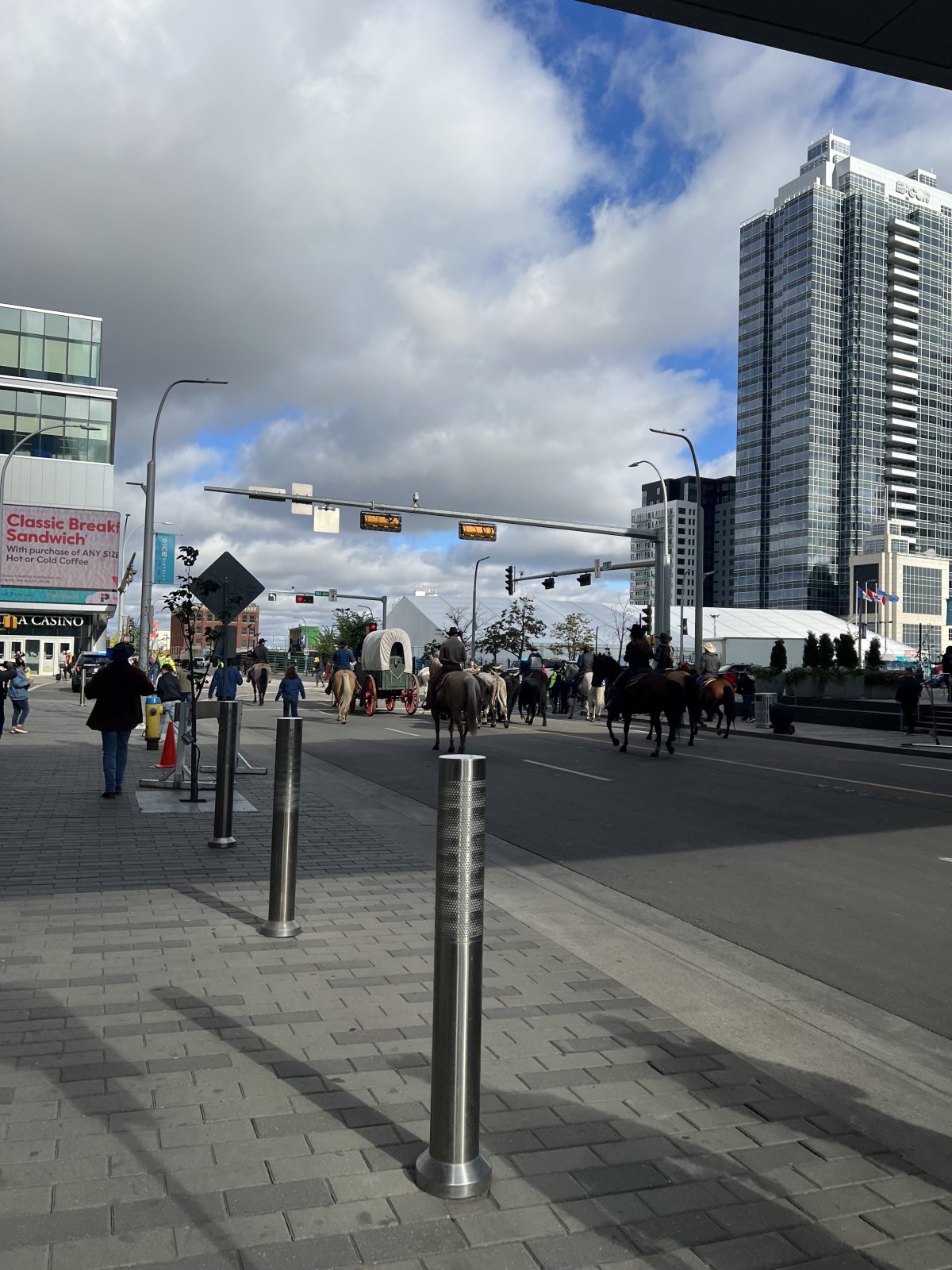 The Canadian Finals Rodeo is back in Edmonton this week and the festivities kicked off Wednesday with a cattle drive downtown on Wednesday.