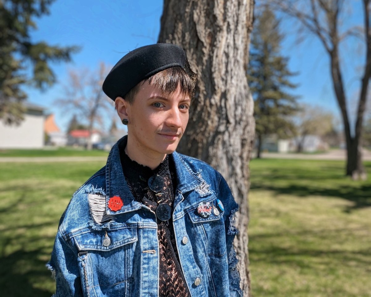 Blake Tait, of Saskatoon Pride, is seen in an undated handout photo. LGBTQ+ advocates say a campaign promise by Saskatchewan Party Leader Scott Moe to implement a locker room policy targeting transgender youth is hateful and puts people at risk.