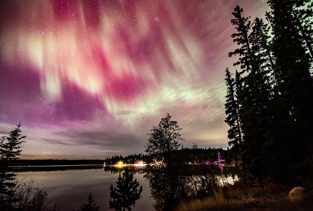 Jean Majeska captured the northern lights in Rail Lake.