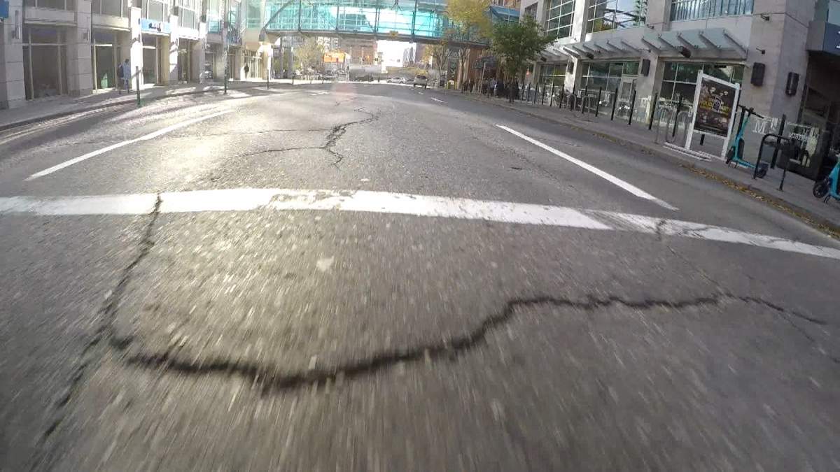 A new report says the city of Calgary spends a fraction of the amount most other major Canadian cities spend on road repairs and maintenance.