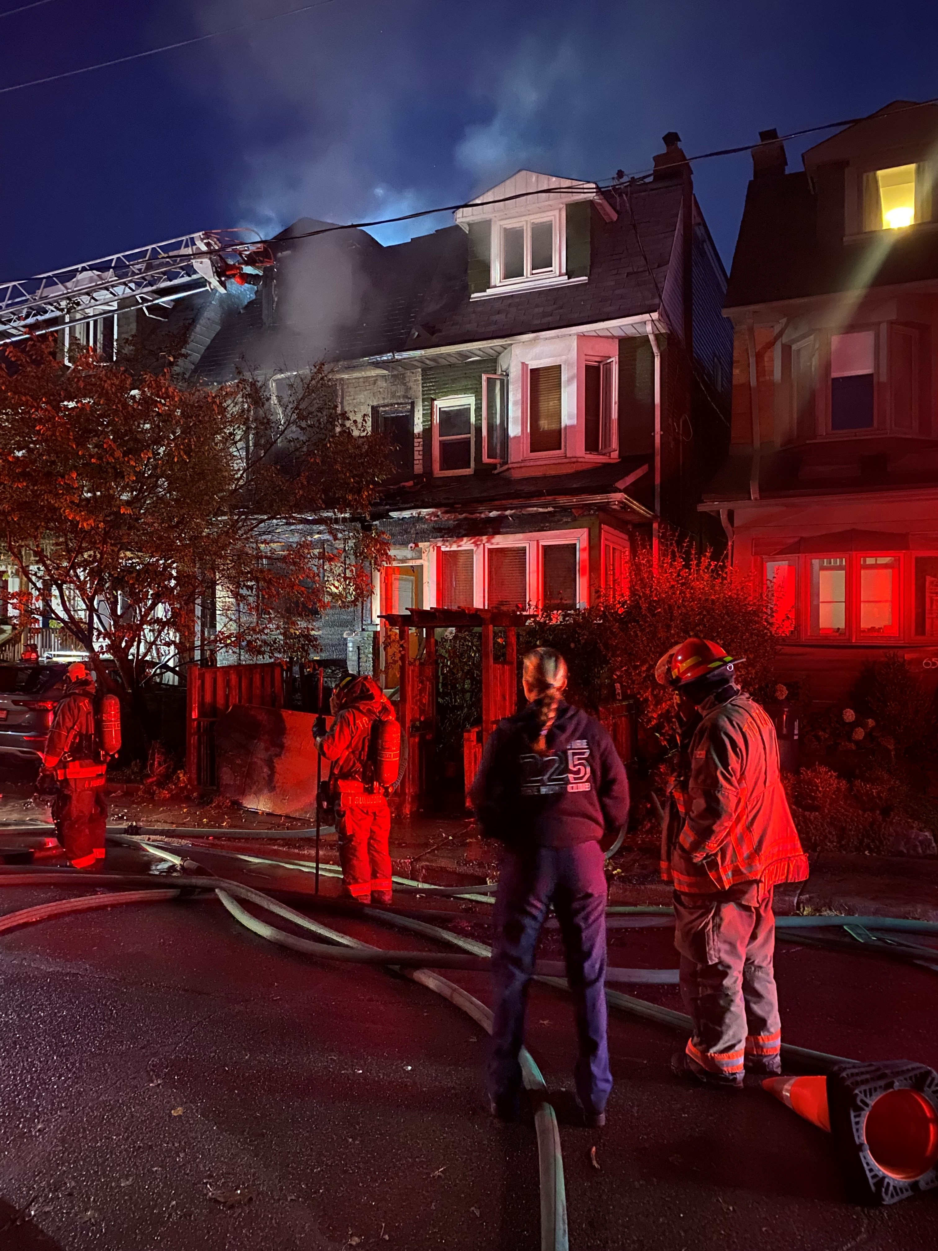 Fire at Toronto home spreads to 2 others, electric vehicle also caught in blaze