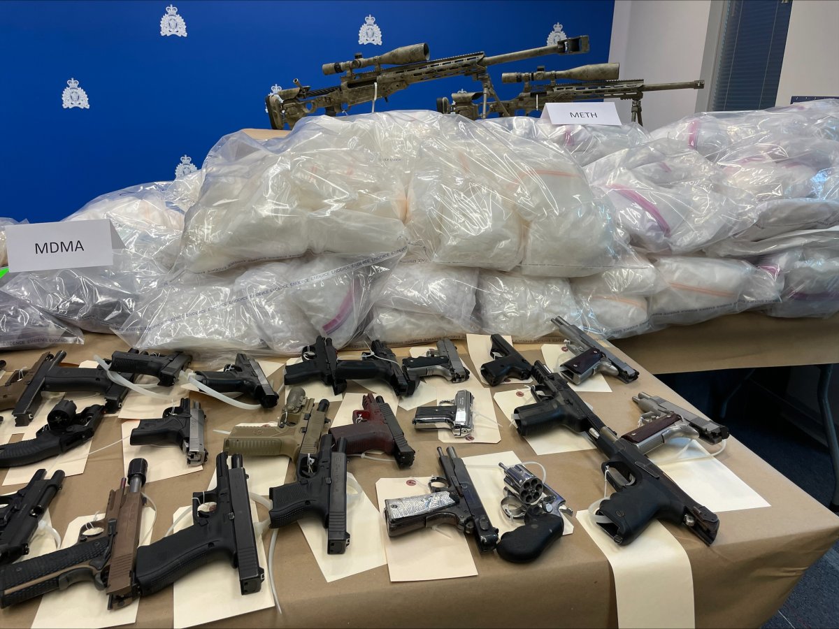 Some of the items seized during the superlab drug bust in B.C.