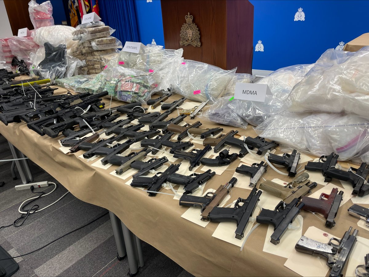 Some of the items seized during the superlab drug bust in B.C.