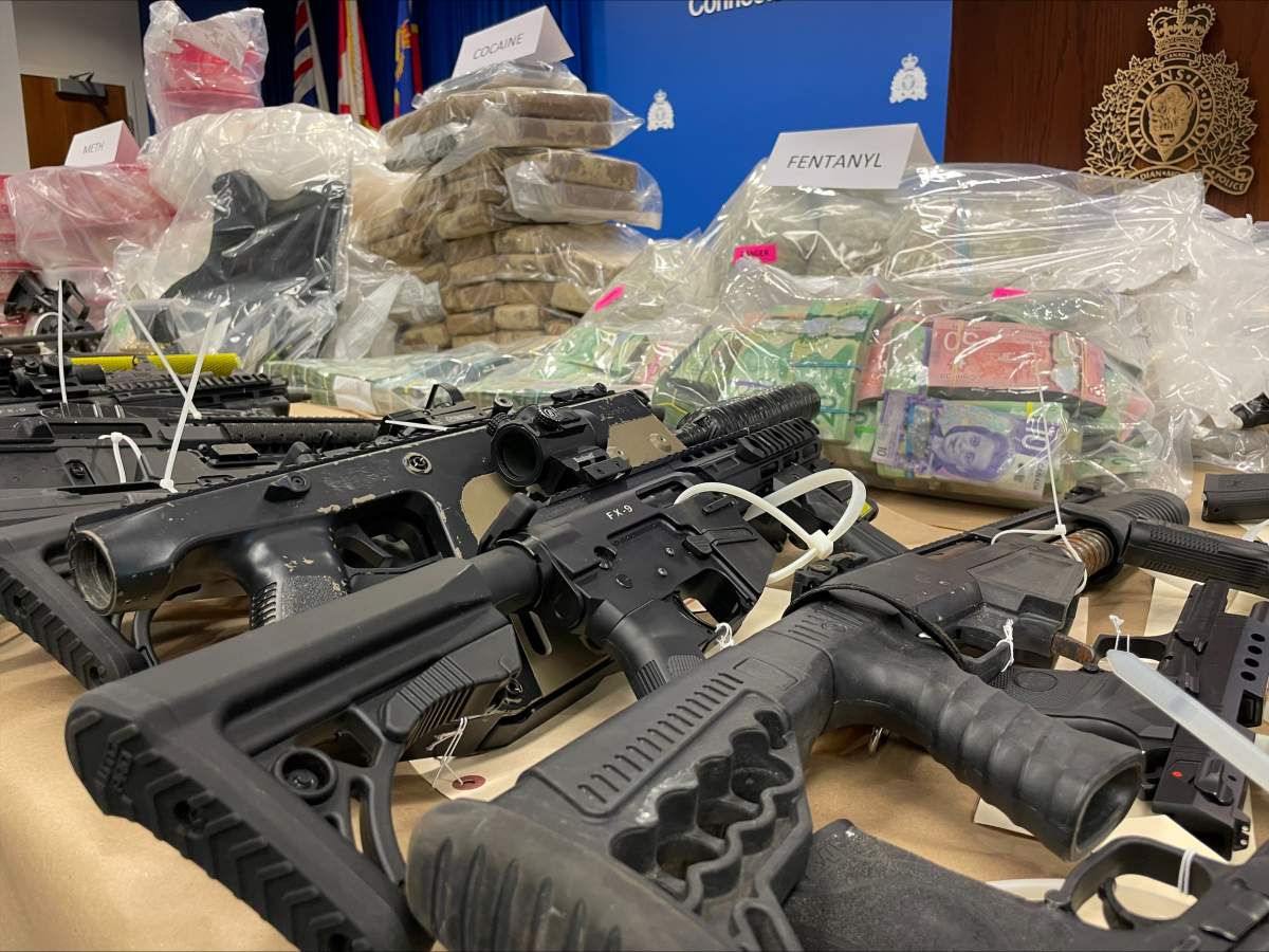 Some of the items seized during the superlab drug bust in B.C.